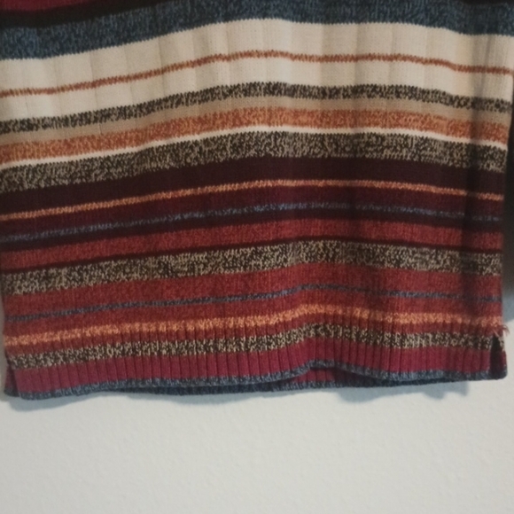 Vintage‎ Villager Knit Sweater Women's Size Petite Medium Striped Multicolor Y2K - Picture 5 of 7